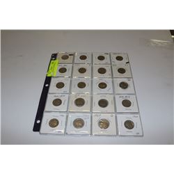SHEET OF US 1915 1938 BUFFALO NICKELS
