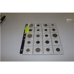 SHEET OF US SILVER COINS
