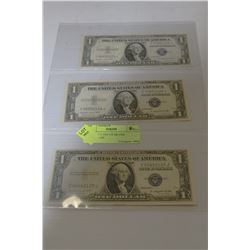 SHEET OF 3 1935 US SILVER CERTIFICATE