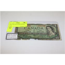 1954 1 DOLLAR CANADA RADAR NOTE