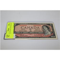 CANADA 1954 2 DOLLAR BANKNOTE