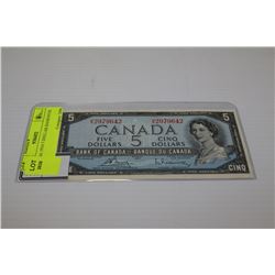 CANADA 1954 5 DOLLAR BANKNOTE