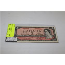 CANADA 1954 2 DOLLAR BANKNOTE