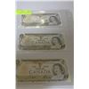 Image 1 : 3 CANADIAN 1 DOLLAR BANKNOTES MID-HIGH GRADE