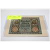 Image 1 : 1922 GERMAN 1000 HYPER INFLATION OVERPRINT