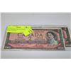 Image 1 : 1954 TWO DOLLAR CANADIAN BANKNOTES X2