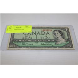 1954 CANADIAN 1 DOLLAR BANKNOTE