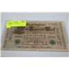Image 1 : 1910 GERMAN 1000 REICHS BANKNOTE