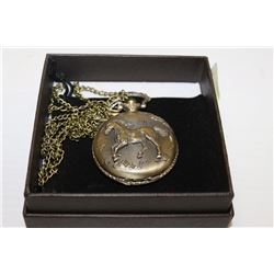 HORSE FACE BRONZE POCKET WATCH