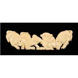 Ivory carving of 4 Monkeys