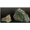 Image 2 : Lot of 2 Natural Malachite Rocks