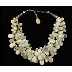 Green 3 Strand Beaded Necklace