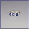 Image 2 : Lovely Ceylon Colored Blue Sapphire & Diamond Ring