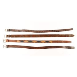 Collection of 4 Western Belts