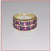Image 1 : Gorgeous Pink Tourmaline & Tanzanite Band