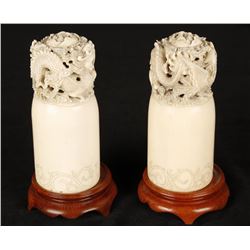 Antique Chinese Ivory Stamps