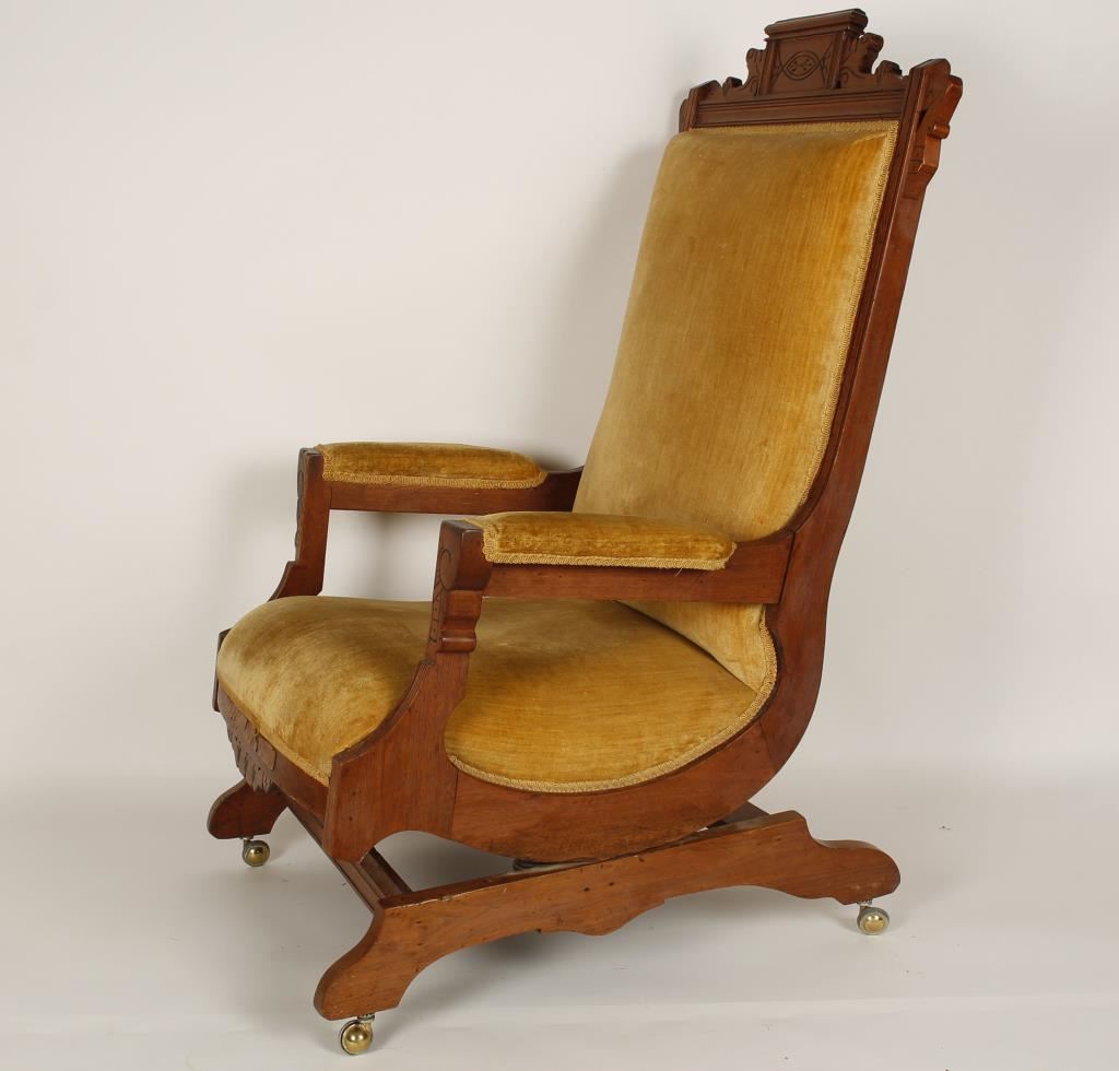 Rare Platform Rocker Eastlake Victorian Platform Rocker