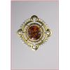 Image 1 : Lovely Antique Citrine & Seed Pearl Pin
