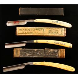 Lot of 3 Straight Razor