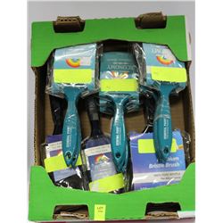 TRAY OF 6 BUNDLES OF ASSORTED PAINT BRUSHES