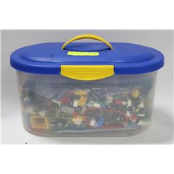 LARGE CLEAR TUB OF LEGO