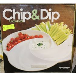 CRAWFORD CHIP & DIP SERVING PLATTER