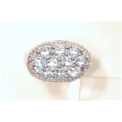 STERLING SILVER BLUE TOPAZ RING