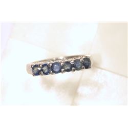 STERLING SILVER SAPPHIRE RING