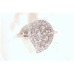 STERLING SILVER "TEAR DROP" RING