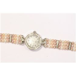 STAINLESS STEEL PEARL WATCH