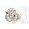 Image 1 : STERLING SILVER CZ "CLOVER" RING