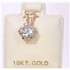 Image 1 : 10KT GOLD CZ PENDANT