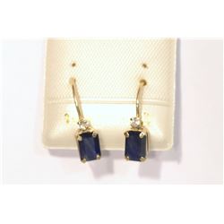 10KT GOLD SAPPHIRE (1.0CT) & DIAMOND (1 DIAMOND