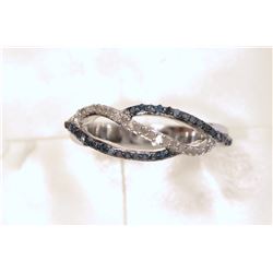 STERLING SILVER DIAMOND (36 TOTAL) RING