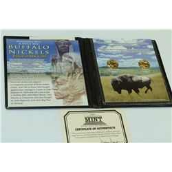 24K GOLD PLATED BUFFALO NICKELS