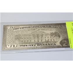 SILVER FOIL $20 US BANK NOTE