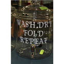 2 GALLON DRINK DISPENSER "WASH, DRY, FOLD, REPEAT"