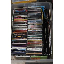 CLEAR TUB WITH 100+ COUNTRY, ROCK CDS