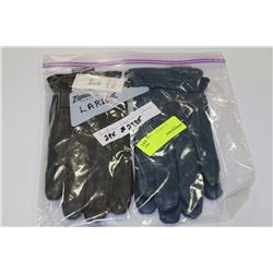 2 PAIRS OF LADIES LEATHE GLOVES