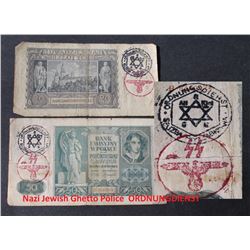 JEWISH GHETTO POLICE BANKNOTES X2