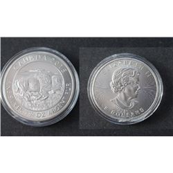 2015 1 1/4oz .9999 FINE SILVER 8 DOLLAR COIN