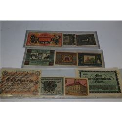 SLEEVE OF ASSORTED GERMAN CURRENCY X3