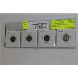 GEORGE V SILVER NICKES 1917-18-19-20