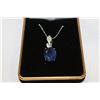 Image 1 : 6CT NATURAL BLUE SAPPHIRE PENDANT AND .925 SILVER