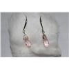 Image 1 : HAND CRAFTED SWAROVSKI 12MM PALE PINK CRYSTAL EARR