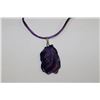 Image 1 : HANDCRAFTED PURPLE DRAGON VEIN AGATE PENDANT ON SI