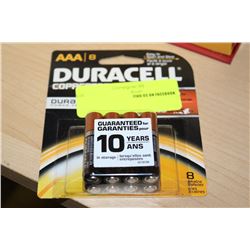 5 PACK S OF 8 DURRACELL TRIPLE 8 BATTERIES