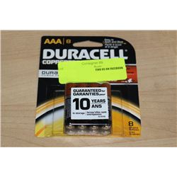 5 PACK S OF 8 DURRACELL TRIPLE 8 BATTERIES