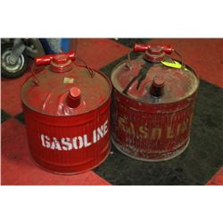 PAIR OF SMALL METAL GAS CANS