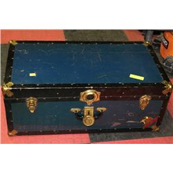 ESTATE "MCBRIDE STRONGBOX" STEAMER TRUNK